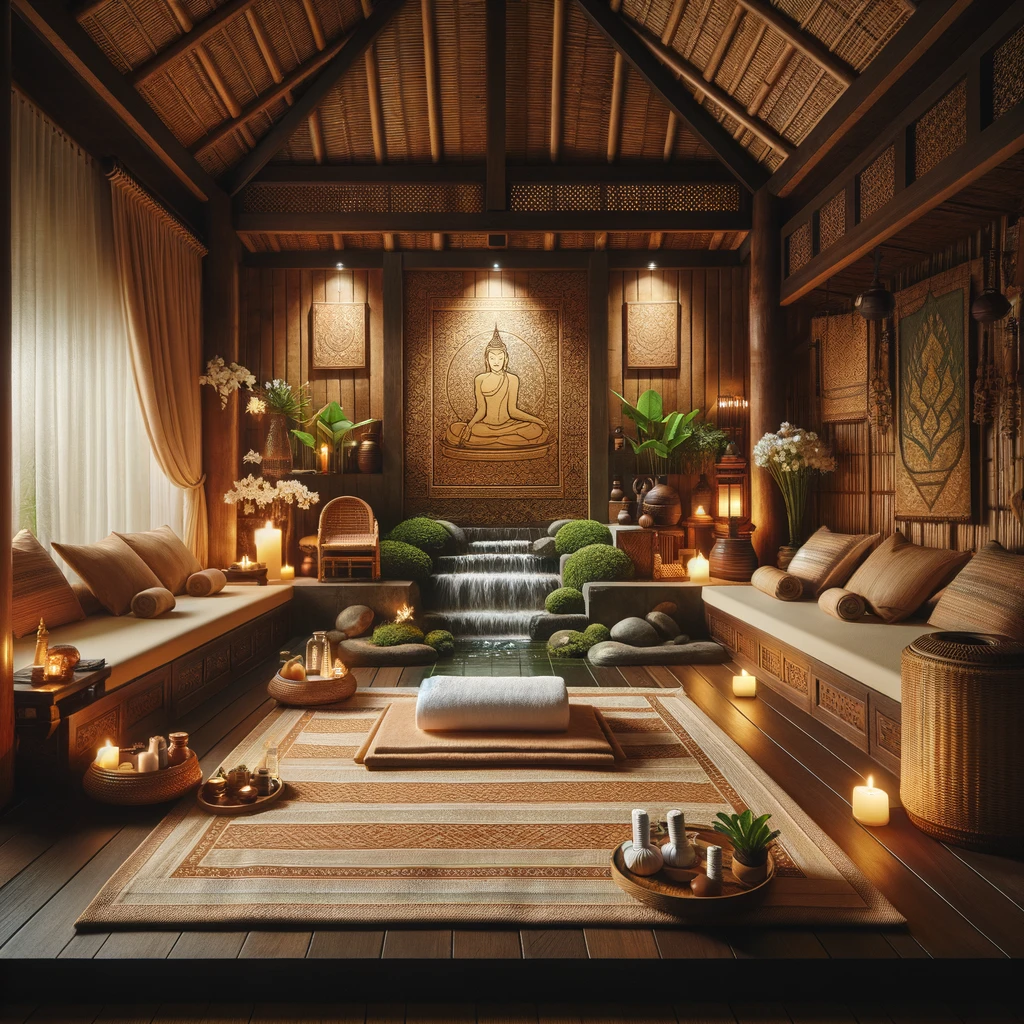 A serene and inviting traditional Thai massage room showcasing a calm and peaceful atmosphere Introduction to Thai Massage: A Gateway to Holistic Health and Well-being